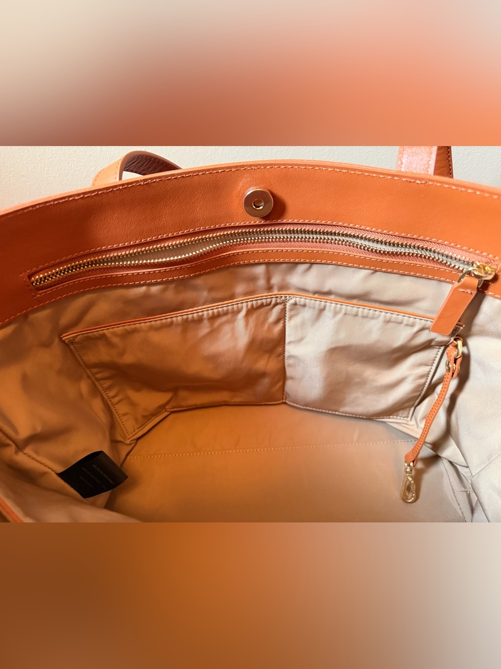 Quince Cognac Leather Tote - Picture 8 of 9